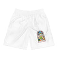 Men's Jogger Shorts with Colorful Stained-Glass 'Biaccourt' Artwork
