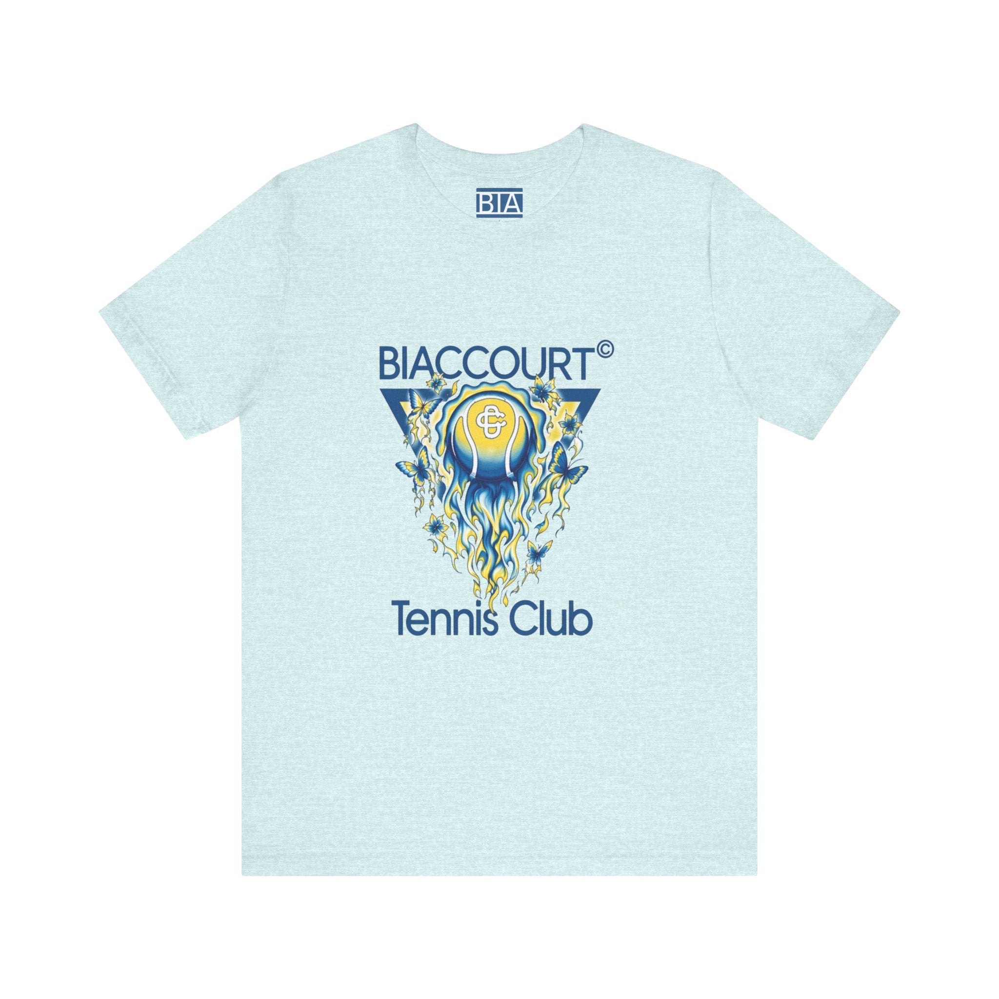 Flaming Tennis Ball Graphic T-shirt