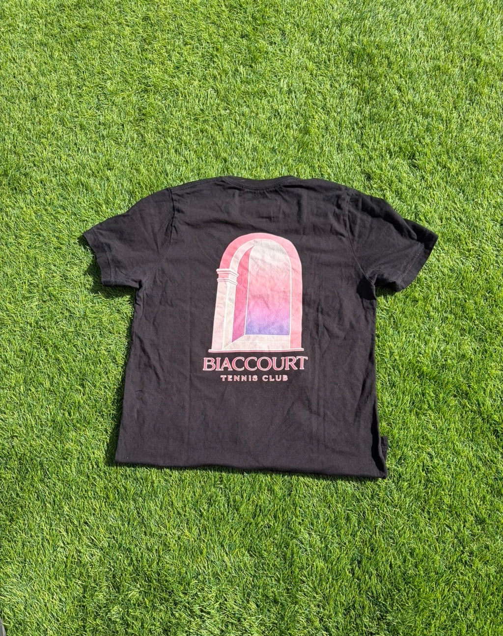 Curved Solid Graphic T-Shirt