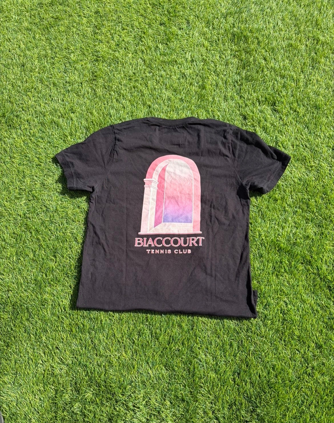 Curved Solid Graphic T-Shirt